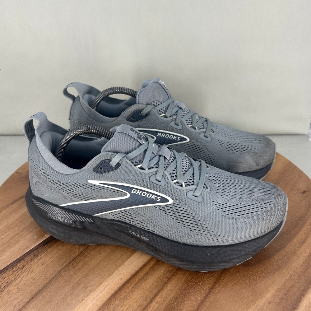 Brooks Glycerin GTS 22 Mens 9.5 Wide 2E Grey Running Shoes 1104462E078